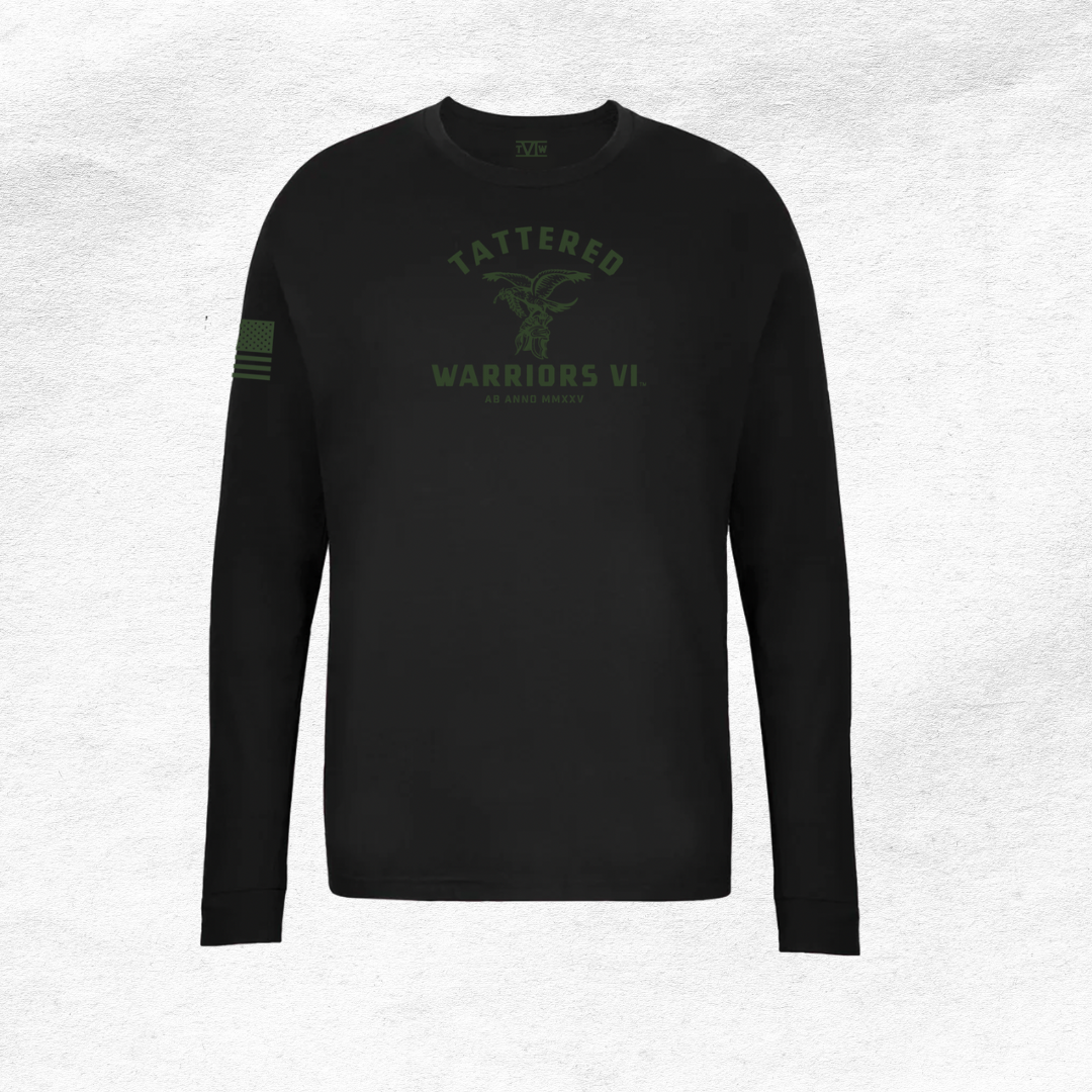 Men's Long Sleeve Black/OD Green Tee