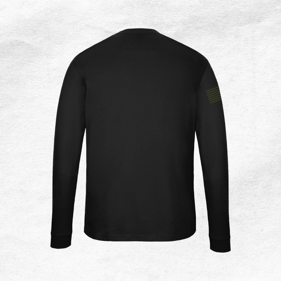 Men's Long Sleeve Black/OD Green Tee