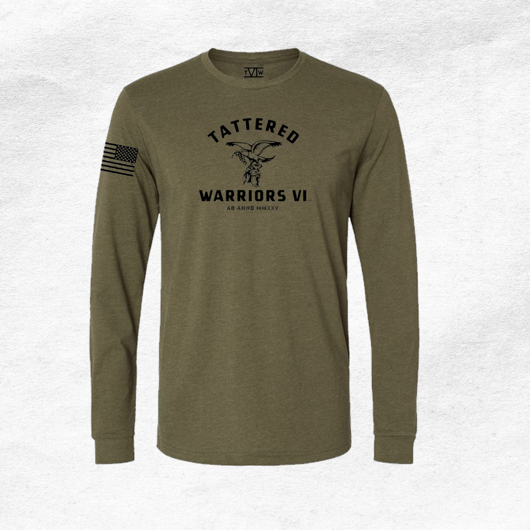 Men's Long Sleeve OD Green / Black Tee
