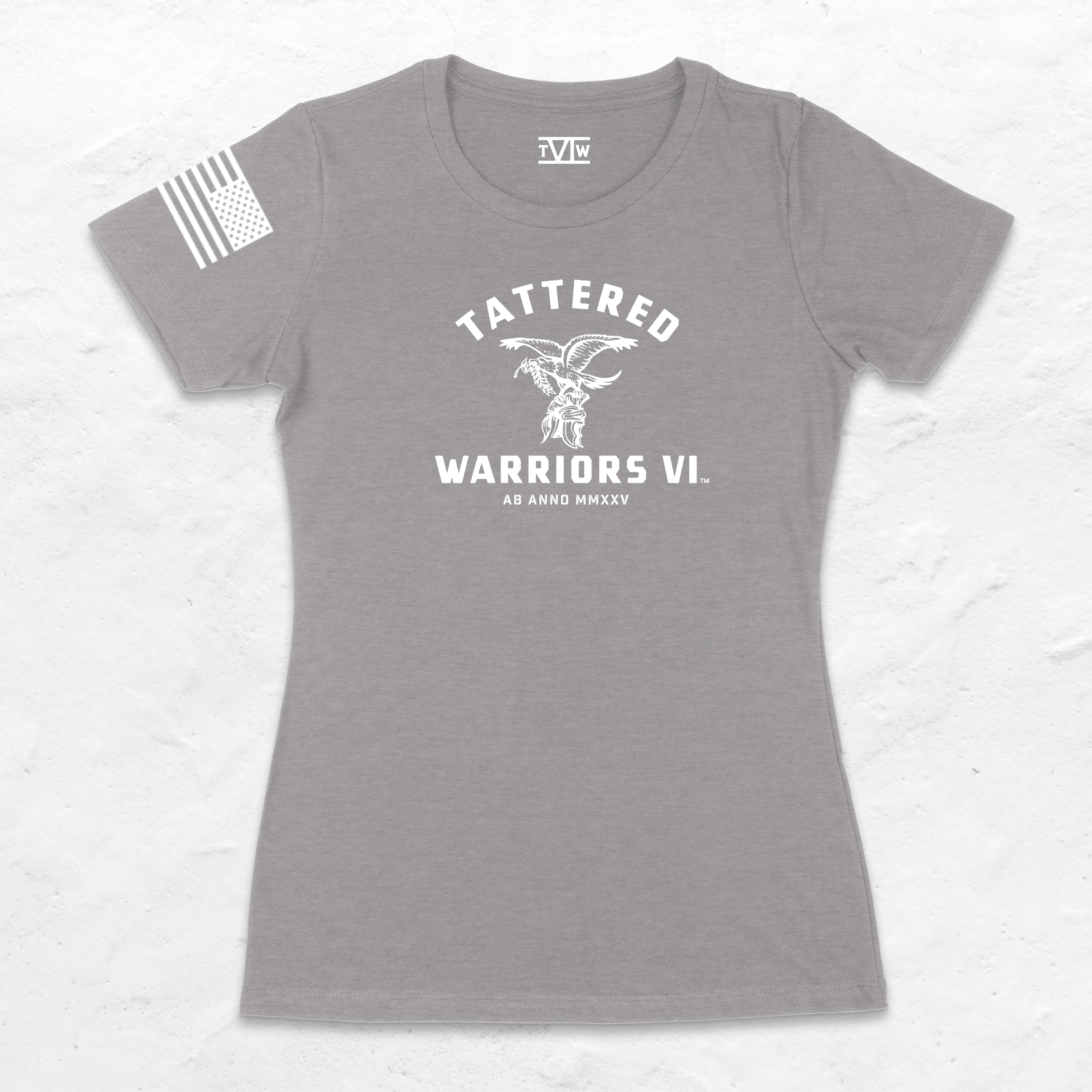 Women's Short Sleeve T-shirt Grey/White