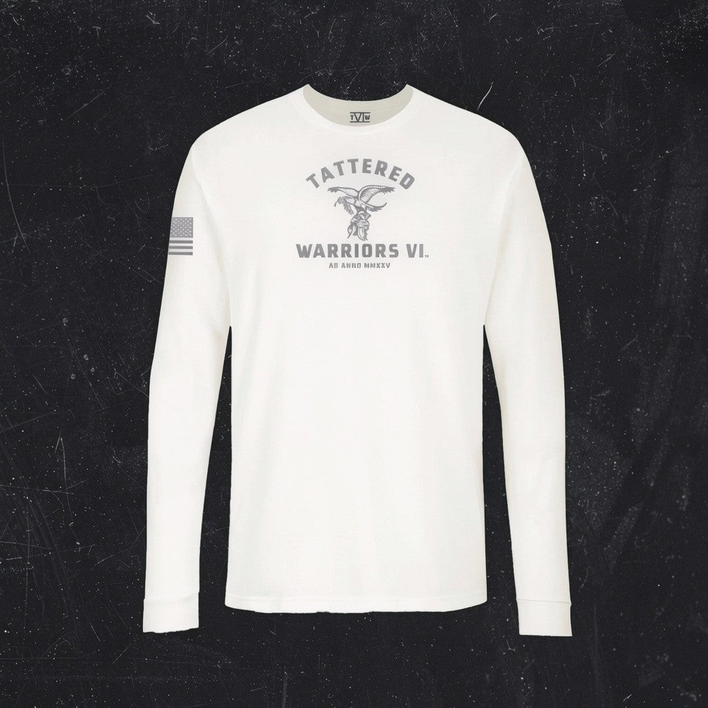 Men's Long Sleeve White/Grey