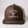 Embroidered Logo Snapback Trucker Hat - Khaki/Brown